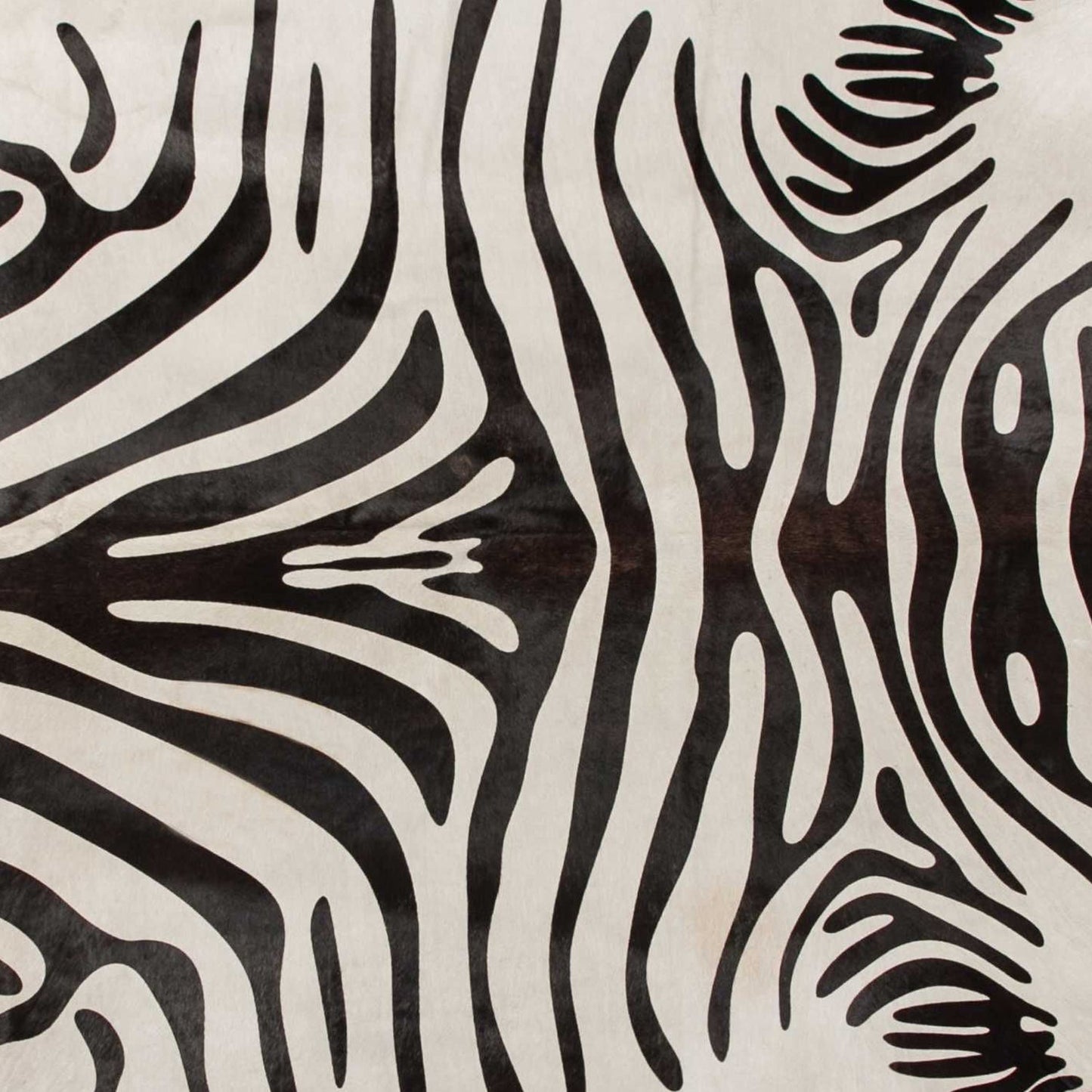 6' x 7' Zebra Stripe Black and White Natural Cowhide Area Rug