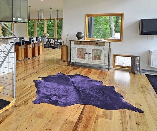 60" x 84" Purple Cowhide - Area Rug