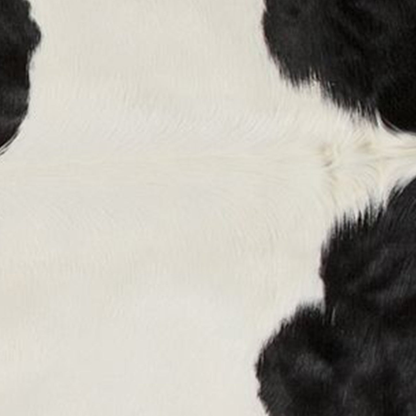 72" x 84" White and Black Cowhide Rug