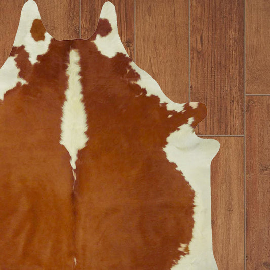 6 Ft Hereford Brindled Cowhide Rug