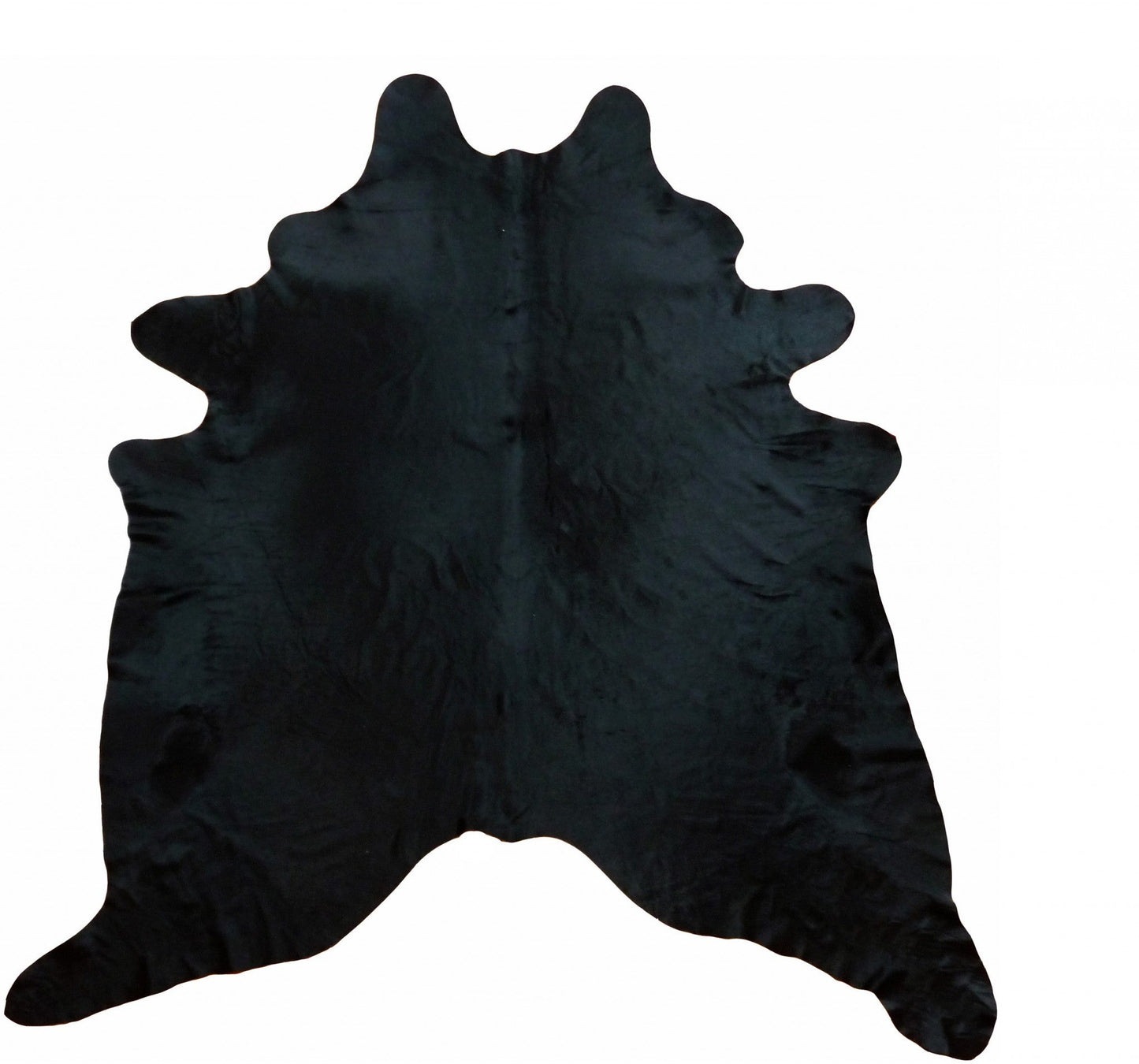 6.5 Ft Black Dyed Brindled Cowhide Rug